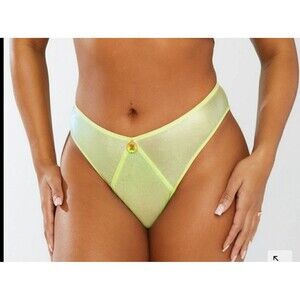 Savage x Fenty X-Ray Vision GREEN FOIL  Brazilian panty NWT SZ XL